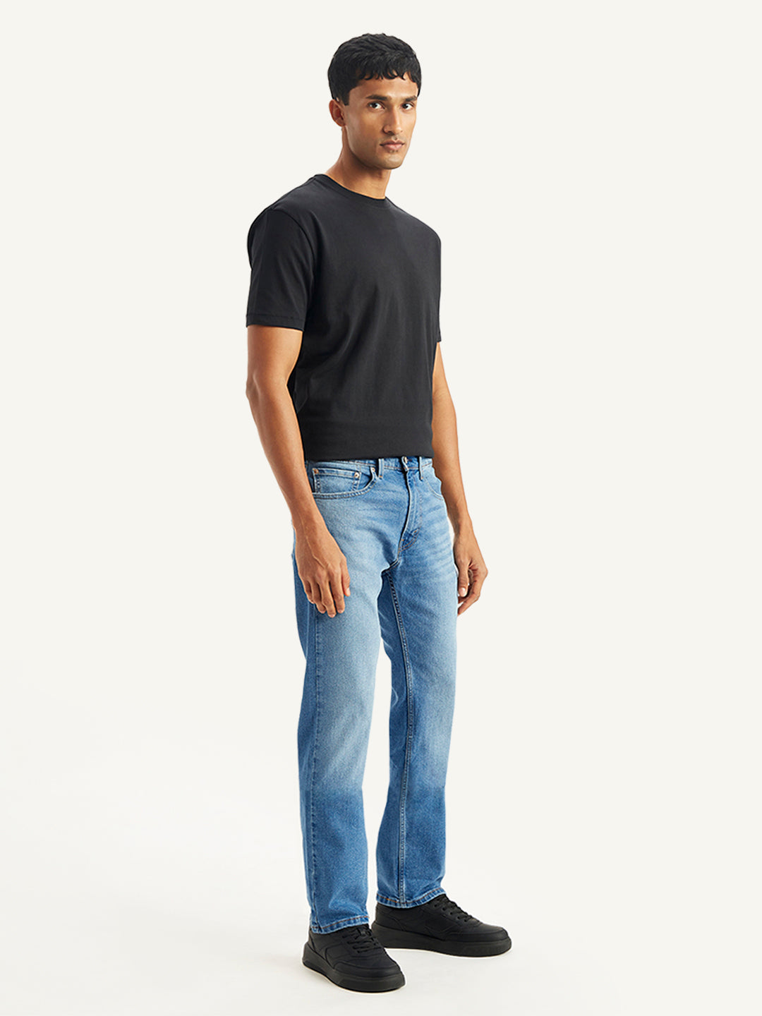 Men's 505 Solid Blue Jeans