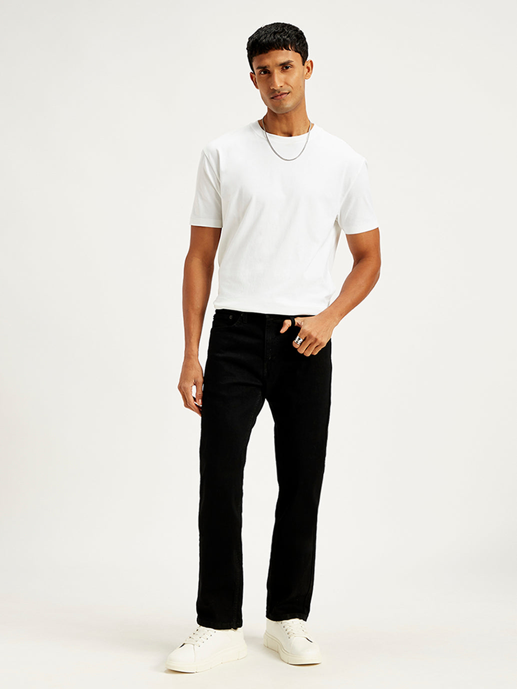 Men's 505 Solid Black Jeans