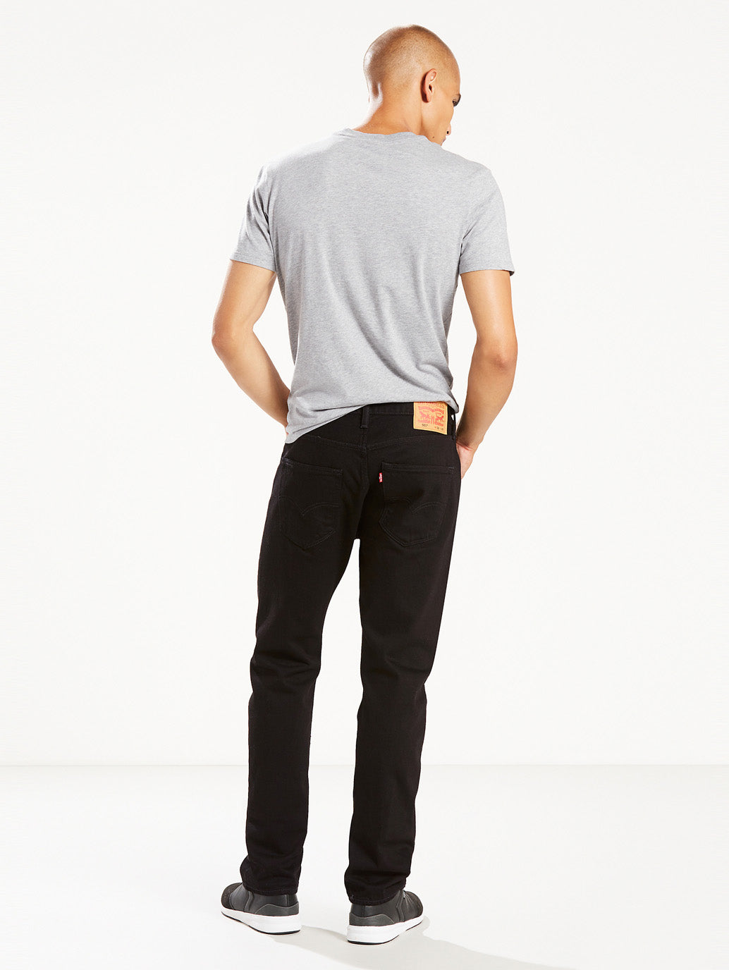 Men's 501 Straight Fit Black Button Fly Jeans