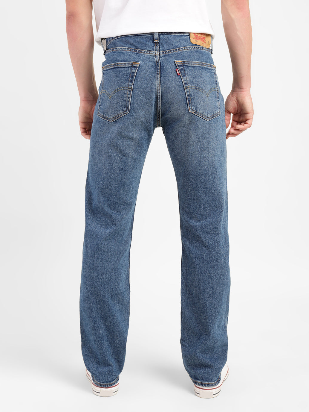 Men's 501 Blue Regular Fit Button Fly Jeans