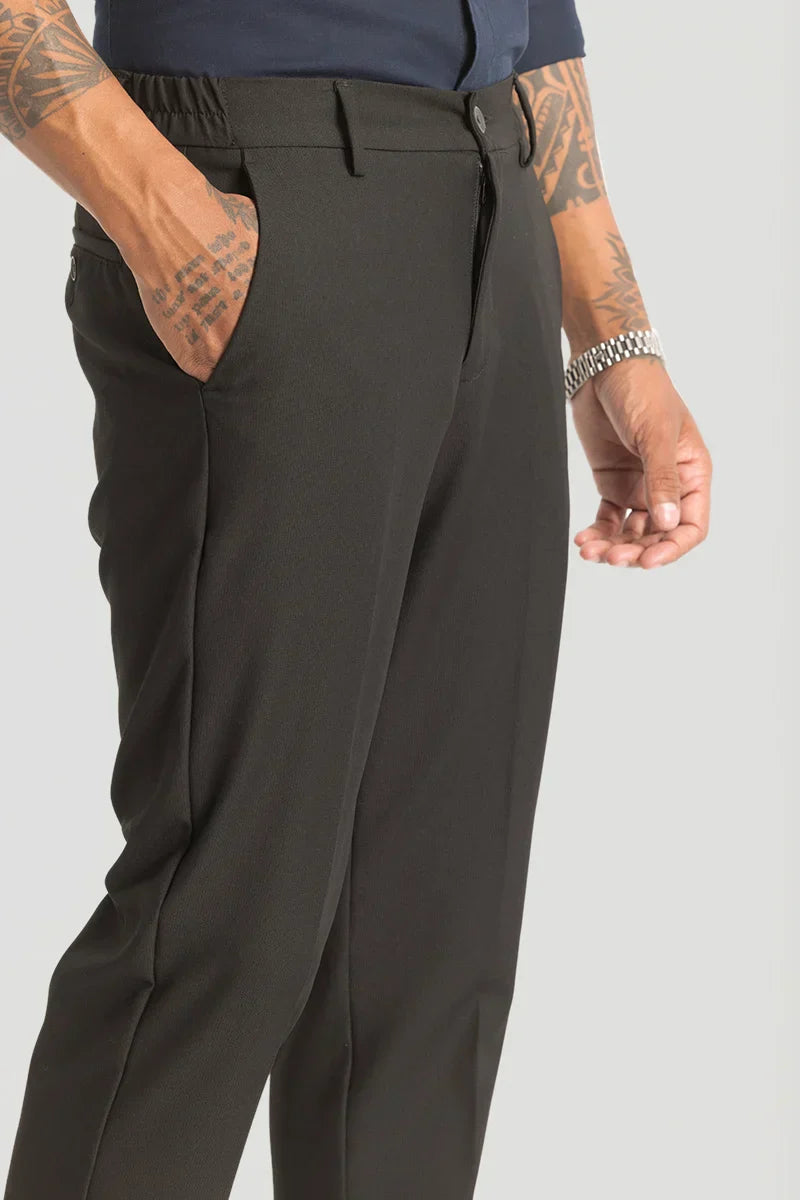 Black Slim Fit Stretch Trouser