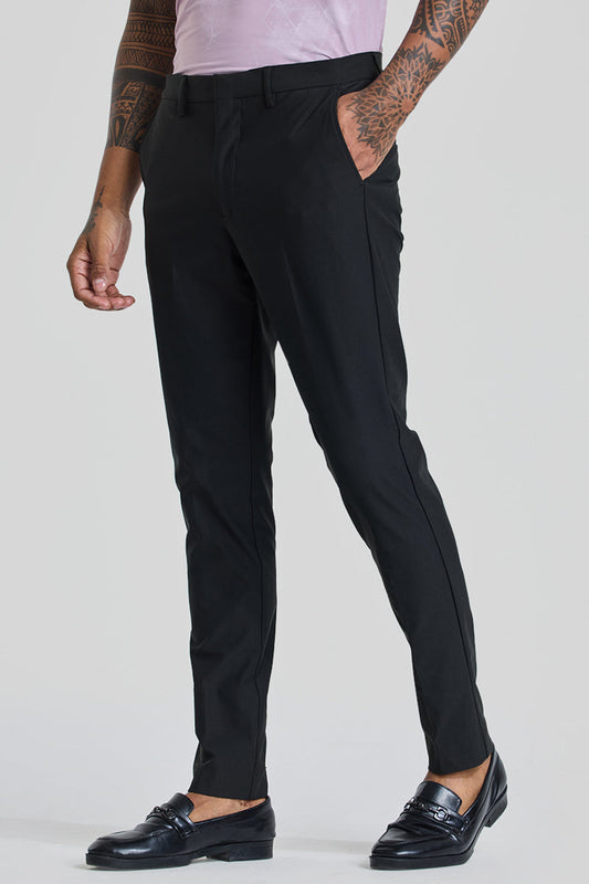 Charcoal Grey Slim Fit Stretch Trousers