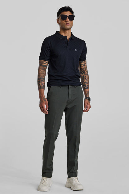 Dark Green Slim Fit Trousers