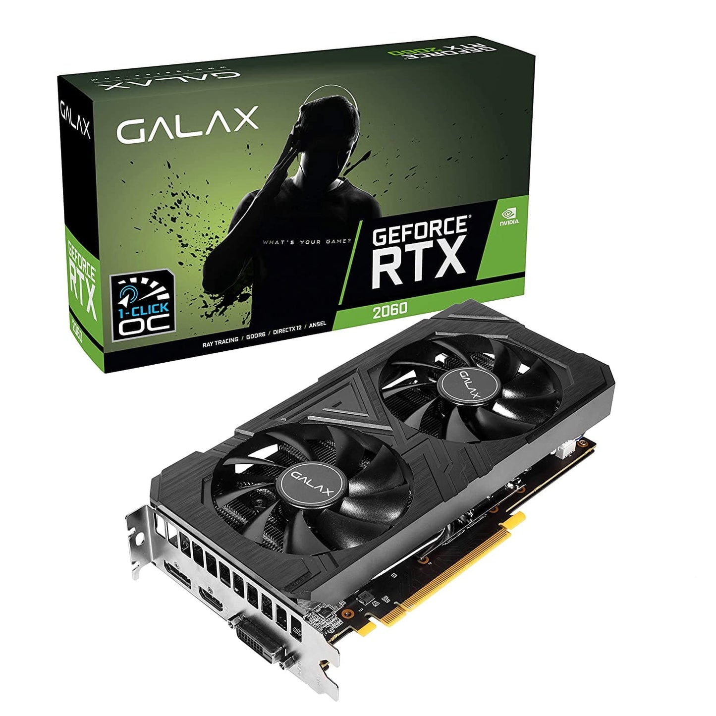 GALAX GeForce RTX 2060 EX (1-Click OC) 6GB Nvidia Graphic Card