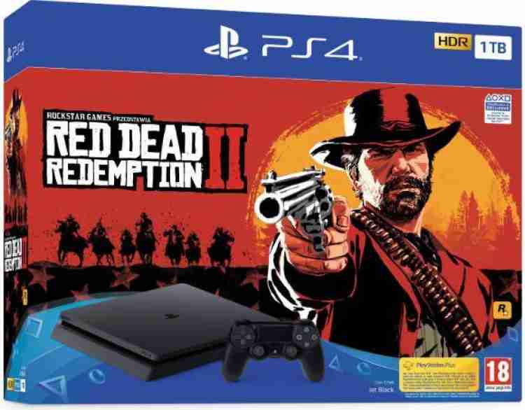 SONY PlayStation 4 (PS4) Slim 1 TB with Red Dead Redemption 2 (Jet Black)