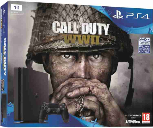 SONY PlayStation 4 (PS4) Slim 1 TB with Call of Duty WWII (Jet Black)