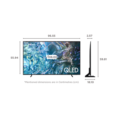 SAMSUNG Q60D 108 cm (43 inch) QLED 4K Ultra HD Tizen TV with Quantum HDR