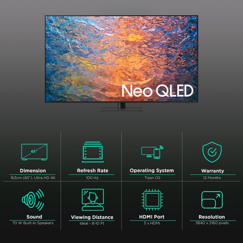 SAMSUNG 163 cm (65 inch) QLED 4K Ultra HD Tizen TV with Neural Quantum Processor