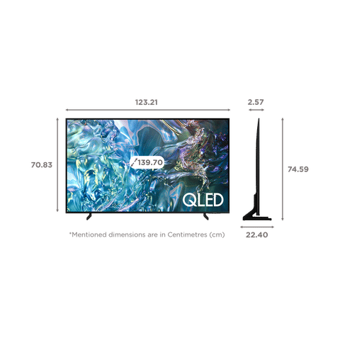 SAMSUNG Q60 Series 139.7 cm (55 inch) QLED 4K Ultra HD Tizen TV with Quantum HDR (2024 model)