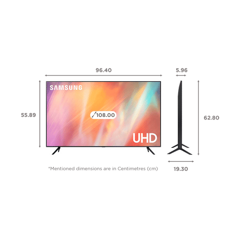 SAMSUNG Crystal 4K 108 cm (43 inch) 4K Ultra HD LED Tizen TV (2021 model)