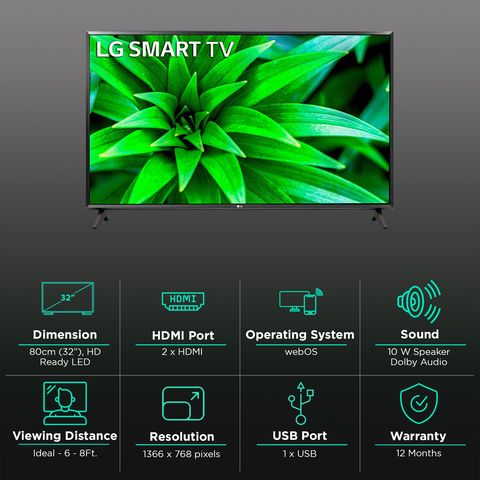 LG 80cm (32 Inch) HD Ready LED Smart TV with DTS Virtual:X