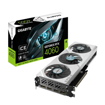 GIGABYTE GeForce RTX 4060 Eagle Ice OC 8GB Nvidia Graphic Card (White)