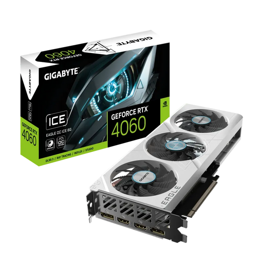 GIGABYTE GeForce RTX 4060 Eagle Ice OC 8GB Nvidia Graphic Card (White)