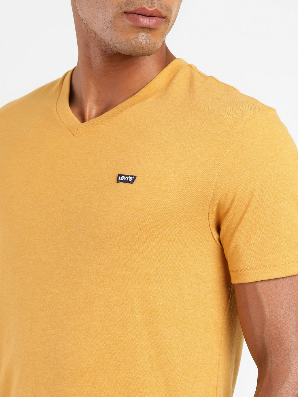 Men's Solid V Neck T-shirt