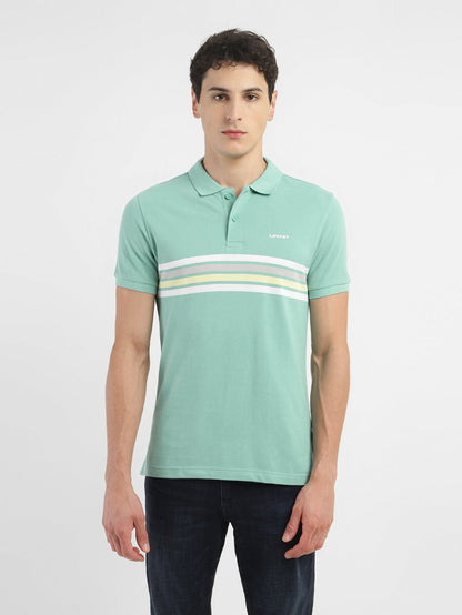 Men's Striped Polo T-shirt