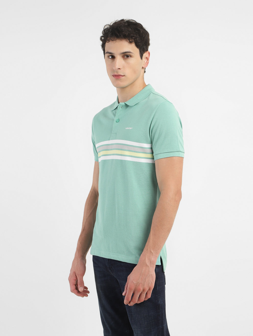 Men's Striped Polo T-shirt