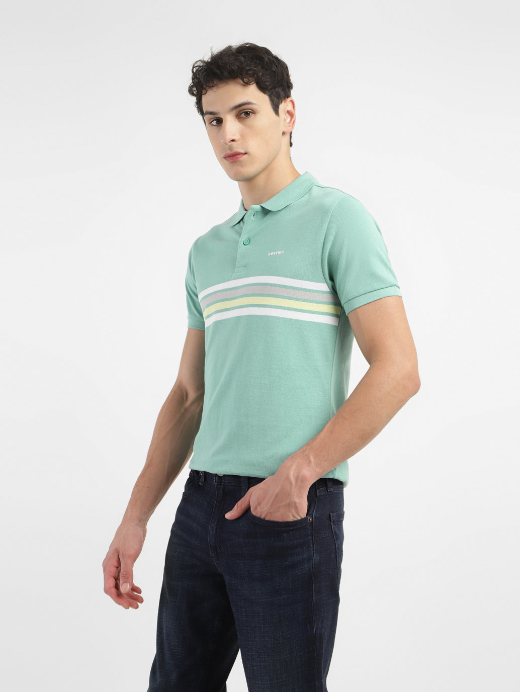 Men's Striped Polo T-shirt