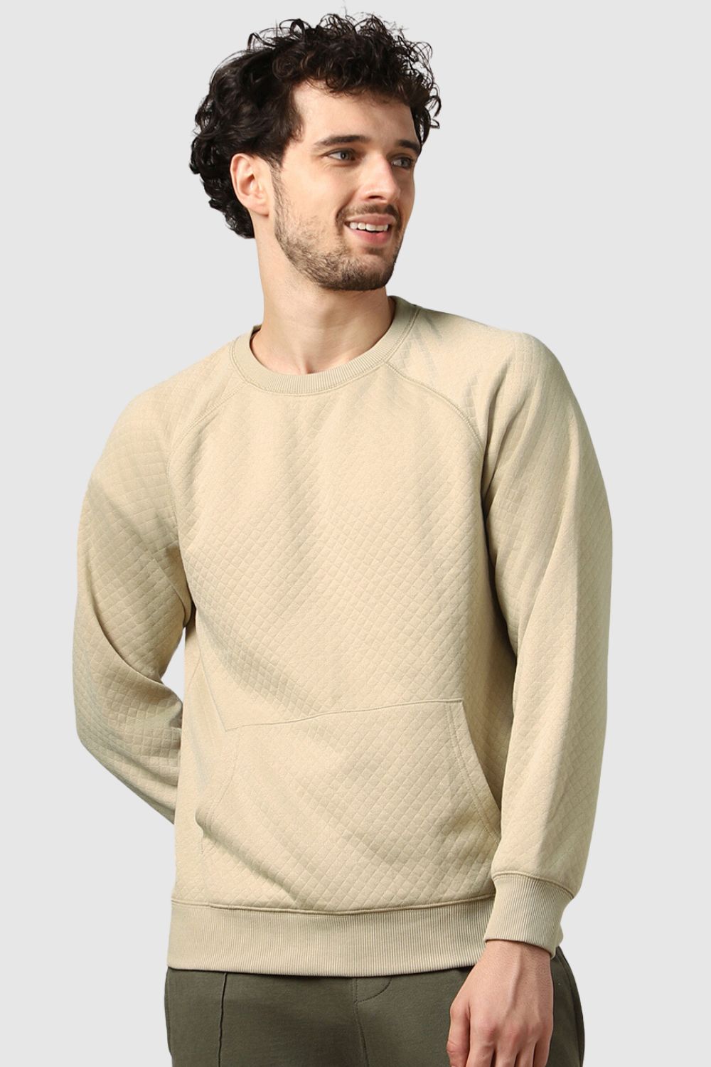 Raglan Quilted Sweatshirt