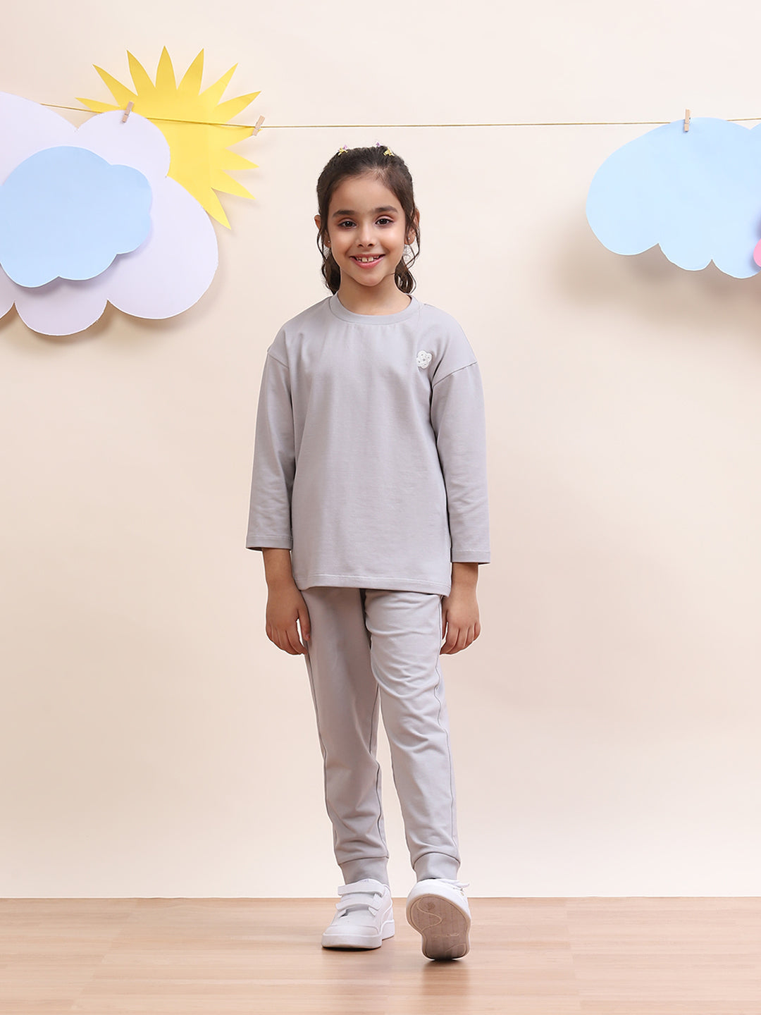 Unisex Grey Co-Ord Set for Kids