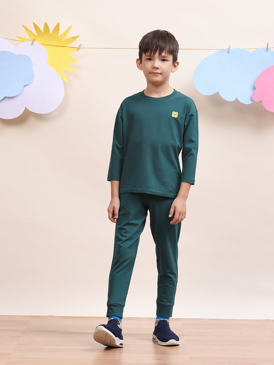 Unisex Olive Co-Ord Set for Kids