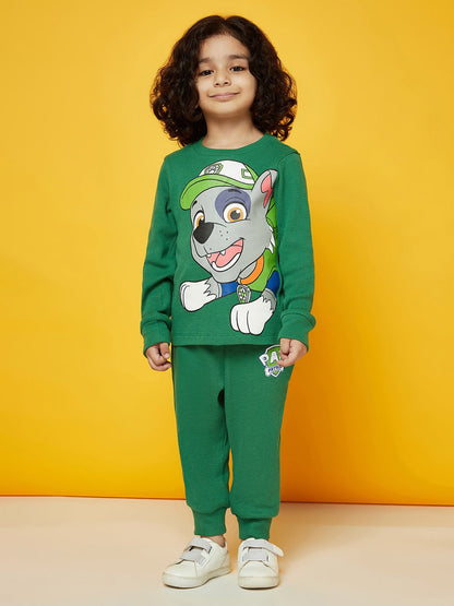 Boys Cotton Green Paw Patrol Night Wear Set