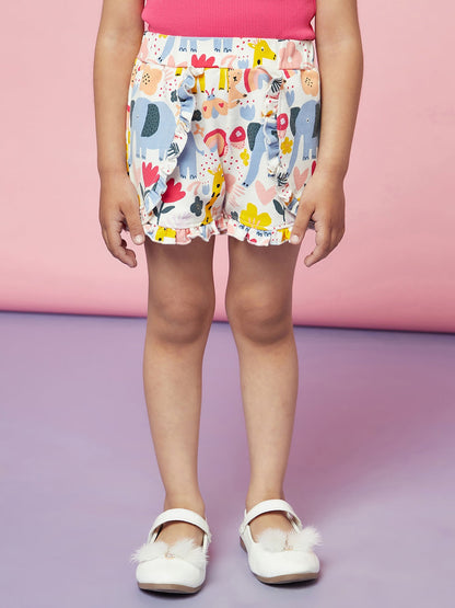 Floral Mania Cute Shorts For Girls