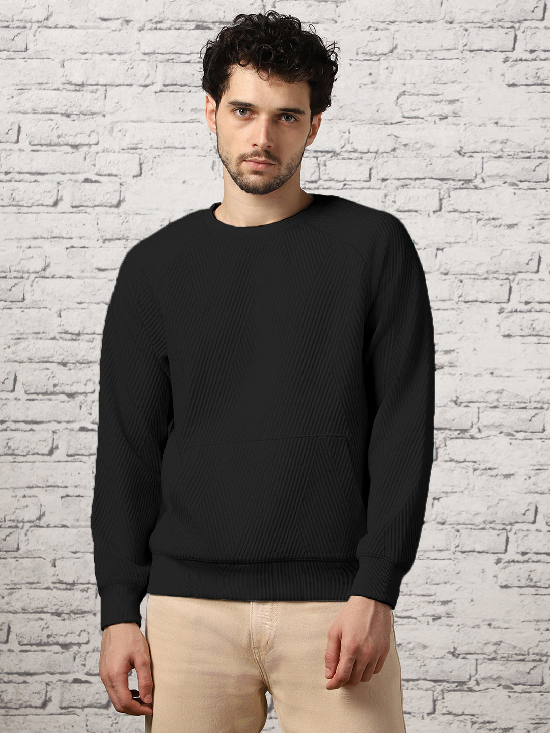 Raglan Quilted Sweatshirt