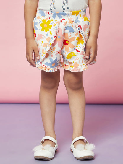 Kid Girls Floral Printed Shorts