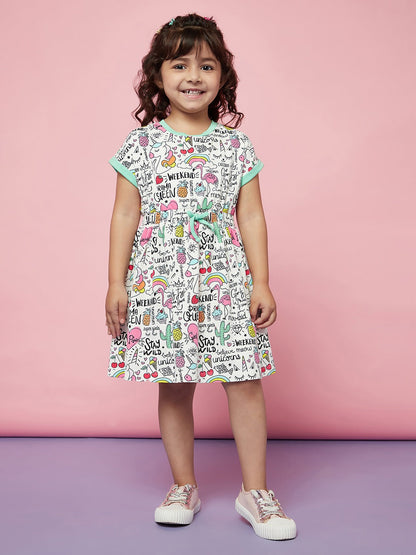 Kid Girl Fun Print Dress