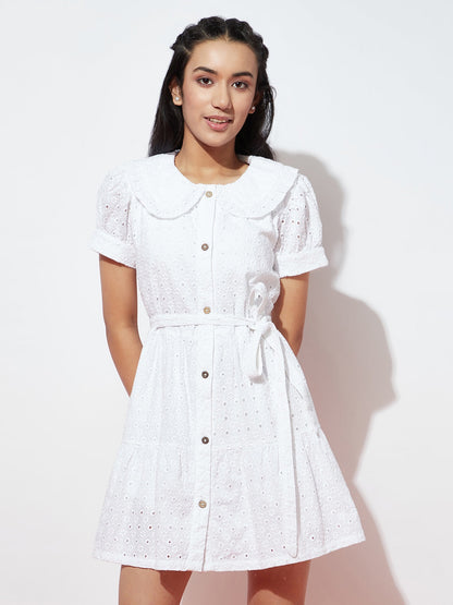 Girls Schiffili White Dress