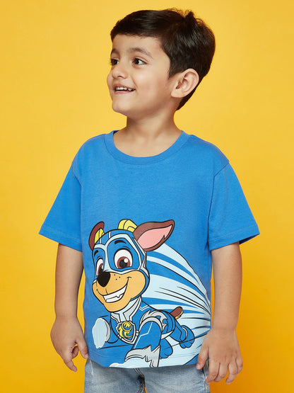 Boys Cotton Blue Paw Patrol Tshirt