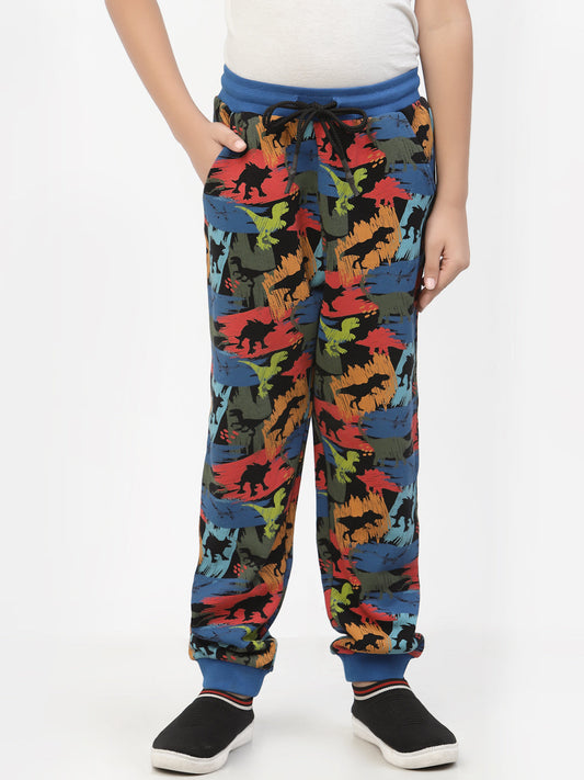 Organic Dinosaur Boy Jogger Blue