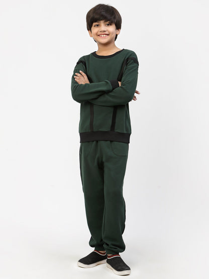 Organic Tee Jogger Set - Dark Green