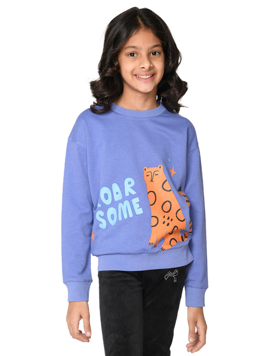 Girls Sweatshirt-Blue