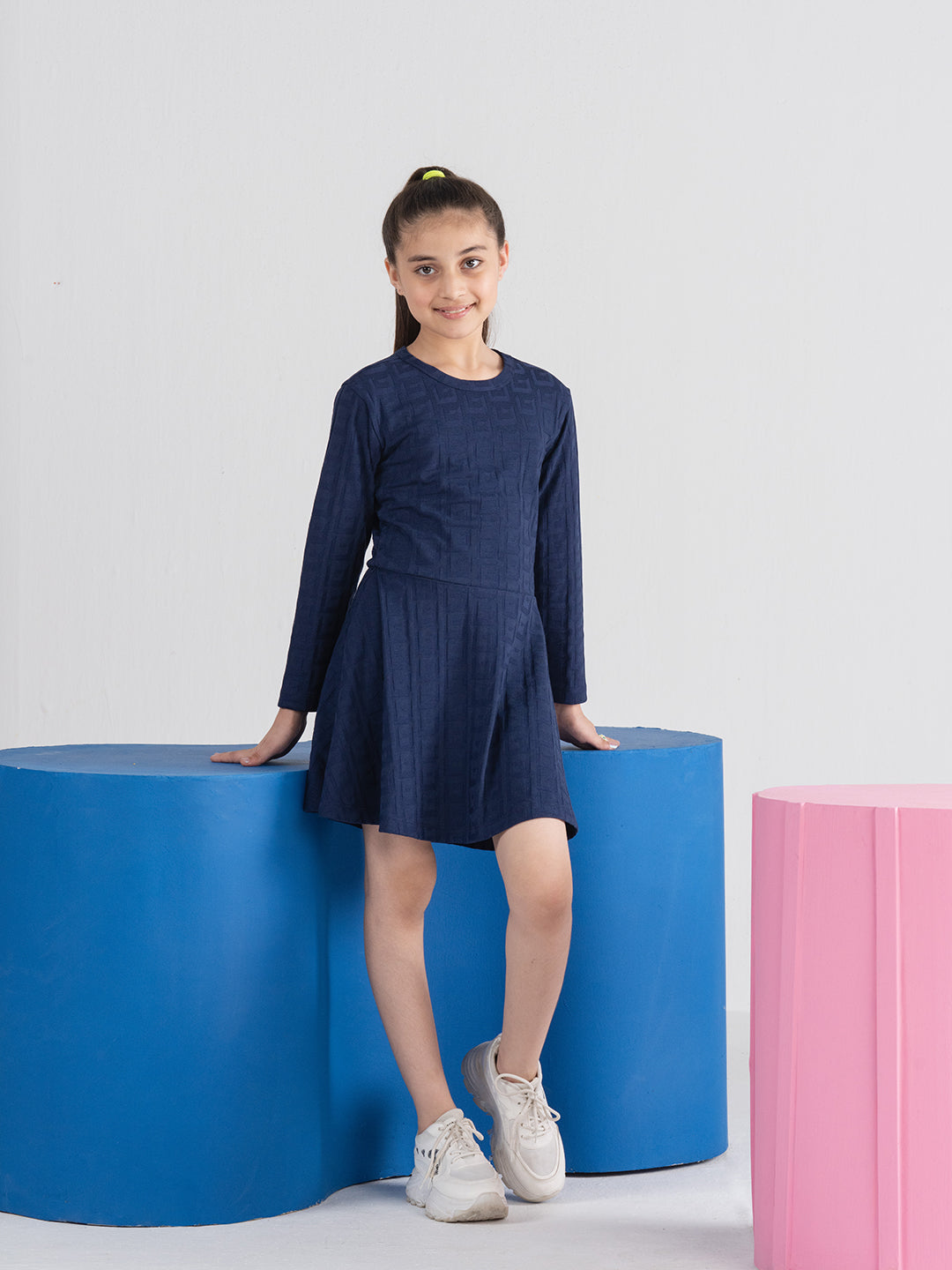 Jacquard G-Knit Navy Dress