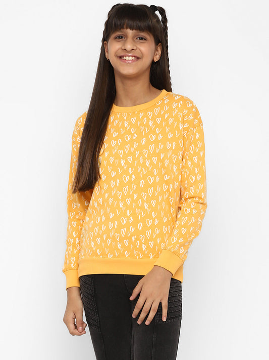 Girls-All-Over-Heart-Printed-Sweatshirt-Yellow