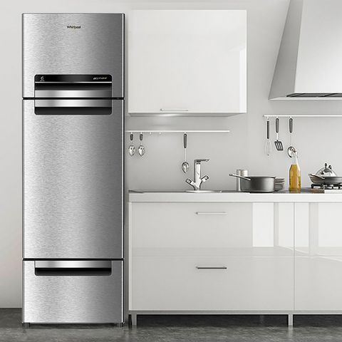 Whirlpool FP 263D Protton Roy 215 Litres Frost Free Triple Door Refrigerator with 6th Sense ActiveFresh Technology (20807, Alpha Steel)