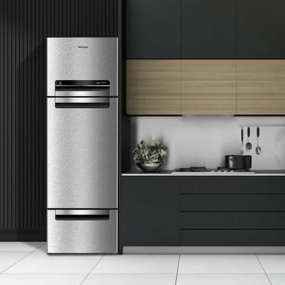 Whirlpool FP 263D Protton Roy 215 Litres Frost Free Triple Door Refrigerator with 6th Sense ActiveFresh Technology (20807, Alpha Steel)