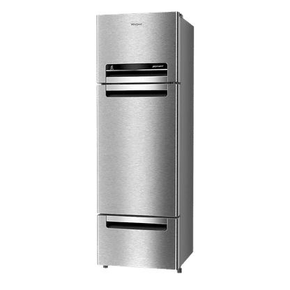 Whirlpool FP 343D Protton Roy 300 Litres Frost Free Triple Door Refrigerator with 6th Sense ActiveFresh Technology (20817, Alpha Steel)