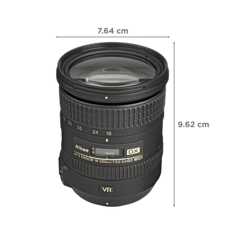 Nikon AF-S DX NIKKOR 18-200mm f/3.5 - f/5.6 Telephoto Zoom Lens for Nikon F Mount (VR II Image Stabilization)