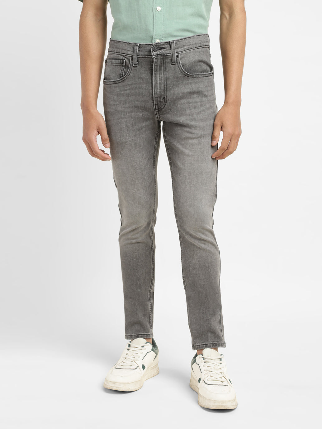 Men's Grey Skinny Taper Jeans