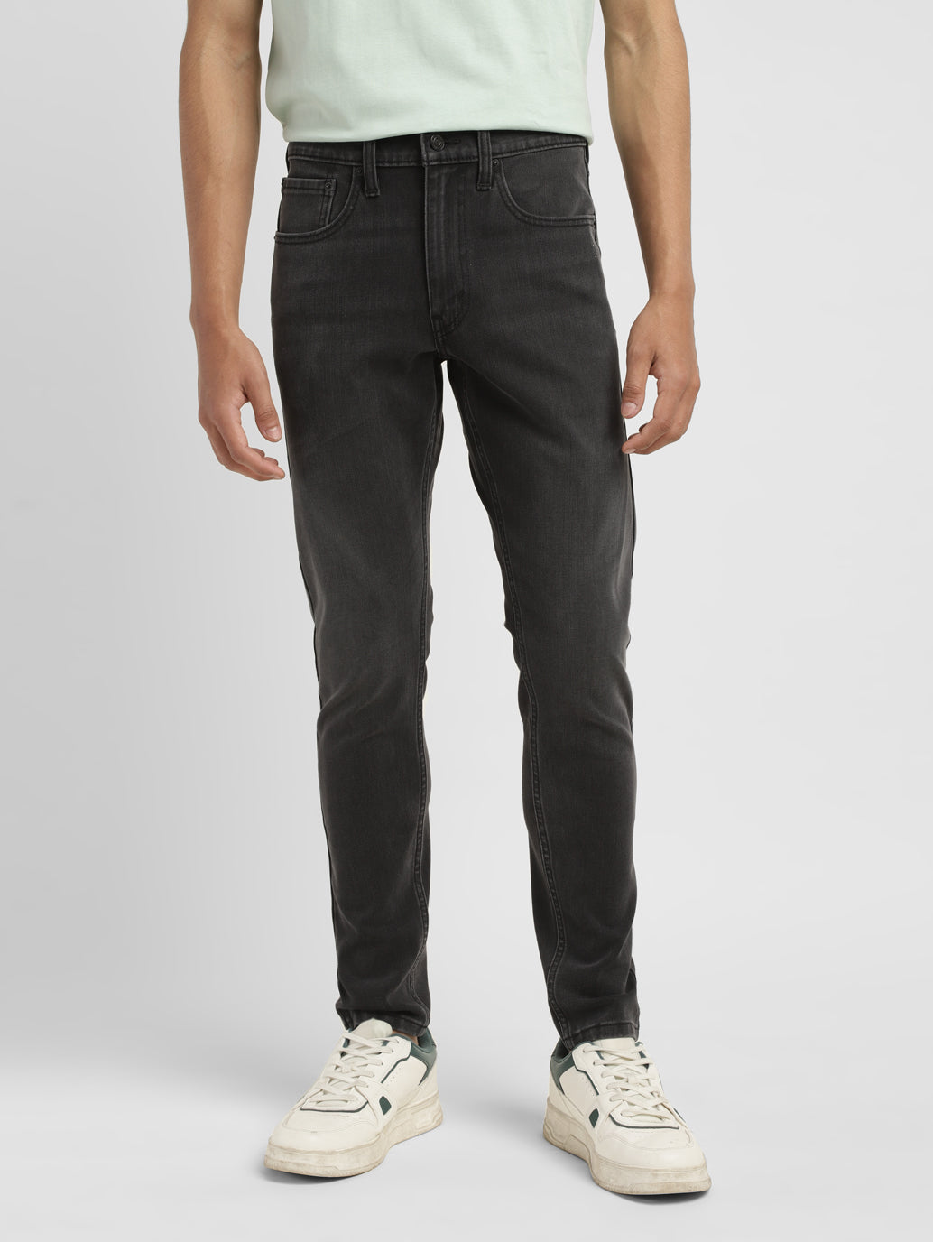 Men's Charcoal Skinny Taper Jeans