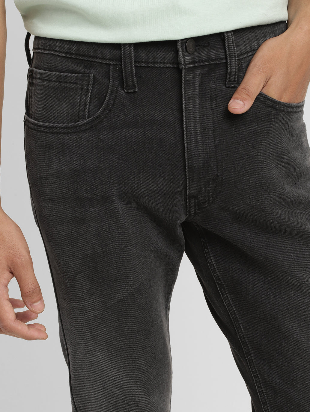 Men's Charcoal Skinny Taper Jeans