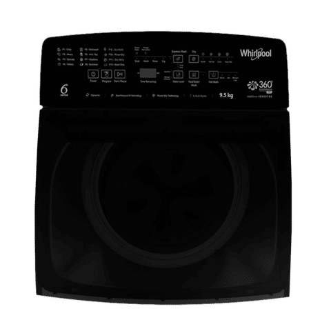 Whirlpool 9.5 kg 5 Star Inverter Fully Automatic Top Load Washing Machine (360 Degree Bloomwash Pro, 31331, In-Built Heater, Graphite)