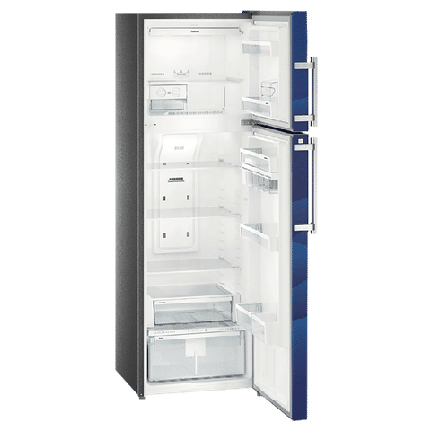 LIEBHERR 346 Litres 3 Star Frost Free Double Door Refrigerator with Forced Air Cooling (TCB 3540, Blue Landscape)