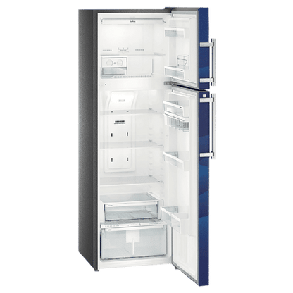 LIEBHERR 346 Litres 3 Star Frost Free Double Door Refrigerator with Forced Air Cooling (TCB 3540, Blue Landscape)