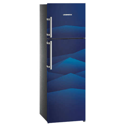 LIEBHERR 346 Litres 3 Star Frost Free Double Door Refrigerator with Forced Air Cooling (TCB 3540, Blue Landscape)