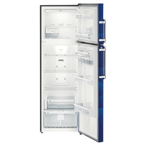 LIEBHERR 346 Litres 3 Star Frost Free Double Door Refrigerator with Forced Air Cooling (TCB 3540, Blue Landscape)