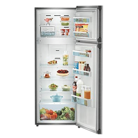 LIEBHERR 290 Litres 2 Star Frost Free Double Door Refrigerator with Forced Air Cooling (TCGS 2910 Comfort, Grey Steel)