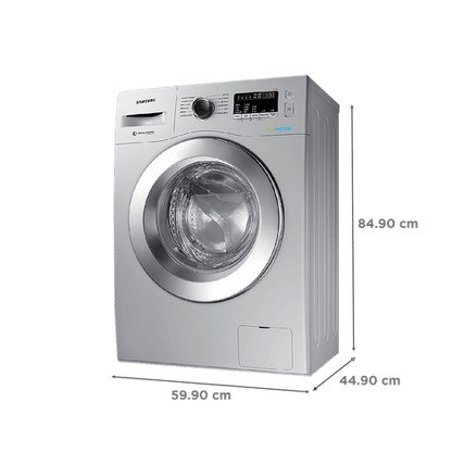 SAMSUNG 6.5 kg 5 Star Fully Automatic Front Load Washing Machine (12 Wash Programs, WW66R20GKSS/TL, Silver)